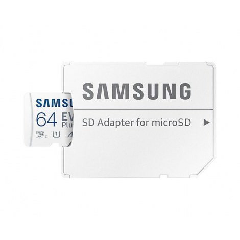 Samsung | microSD Card | EVO PLUS | 64 GB | MicroSDXC | Flash memory class 10 | SD adapter - 3